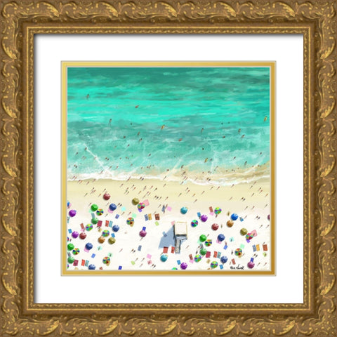 The Beaches II Gold Ornate Wood Framed Art Print with Double Matting by Novak, Rick