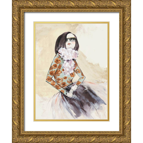 Fashion Lady I  Gold Ornate Wood Framed Art Print with Double Matting by Jones, Eli