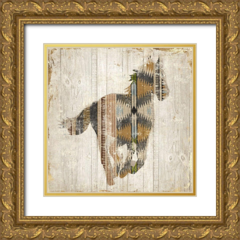 Navaho Horse II  Gold Ornate Wood Framed Art Print with Double Matting by Jones, Eli