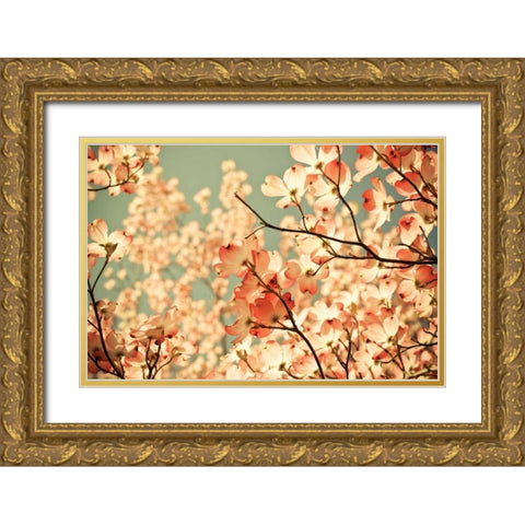 Pink Pic Gold Ornate Wood Framed Art Print with Double Matting by St. Clair, Olivia Joy