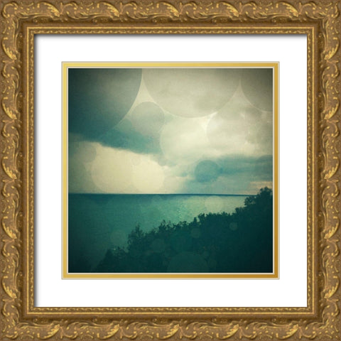 Sea Gold Ornate Wood Framed Art Print with Double Matting by Joy, Olivia