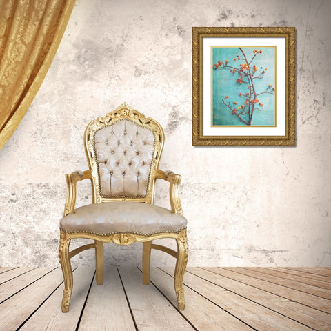 Coraline Gold Ornate Wood Framed Art Print with Double Matting by Joy, Olivia