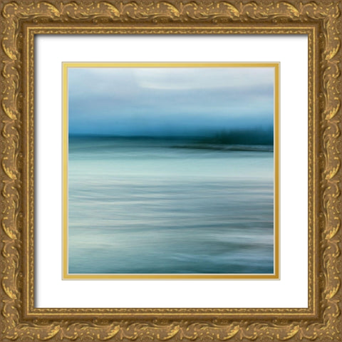 Calm Water Gold Ornate Wood Framed Art Print with Double Matting by Joy, Olivia