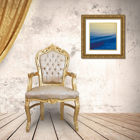 Calm Waves I Gold Ornate Wood Framed Art Print with Double Matting by Joy, Olivia