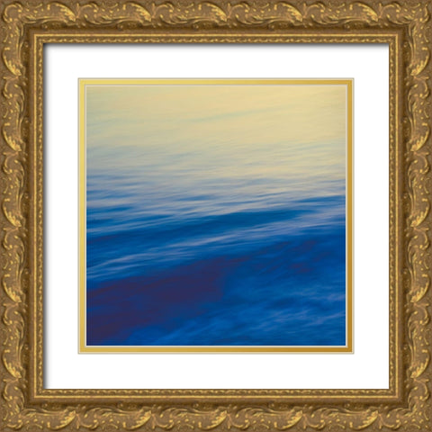 Calm Waves I Gold Ornate Wood Framed Art Print with Double Matting by Joy, Olivia