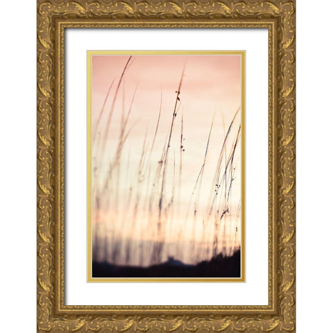 Morning Meadow  Gold Ornate Wood Framed Art Print with Double Matting by Joy, Olivia