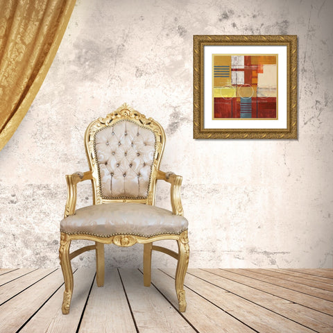 Rustic Lime Gold Ornate Wood Framed Art Print with Double Matting by Chuqui, Olga