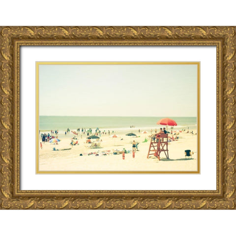 Blue Skies Gold Ornate Wood Framed Art Print with Double Matting by Joy, Olivia