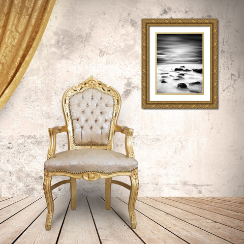 Rocky Rhythm Gold Ornate Wood Framed Art Print with Double Matting by Maia, Jorge
