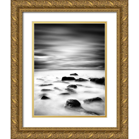 Rocky Rhythm Gold Ornate Wood Framed Art Print with Double Matting by Maia, Jorge