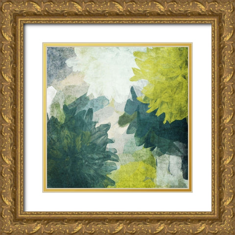Blue and Green Inspiration II  Gold Ornate Wood Framed Art Print with Double Matting by Orlov, Irena