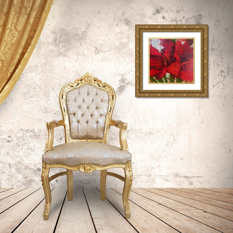 Blooming Love I Gold Ornate Wood Framed Art Print with Double Matting by Orlov, Irena