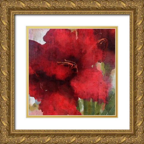 Blooming Love II Gold Ornate Wood Framed Art Print with Double Matting by Orlov, Irena
