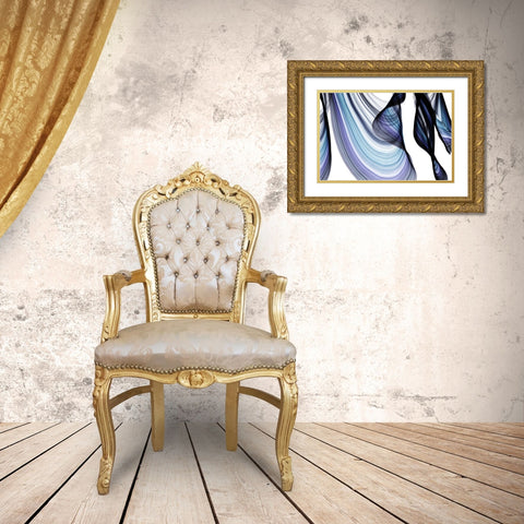 Azure I Gold Ornate Wood Framed Art Print with Double Matting by Orlov, Irena
