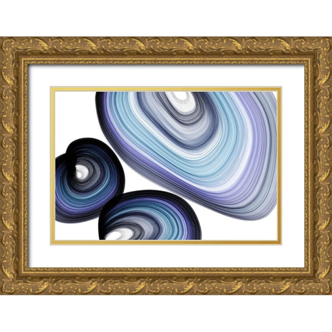 Azure II Gold Ornate Wood Framed Art Print with Double Matting by Orlov, Irena