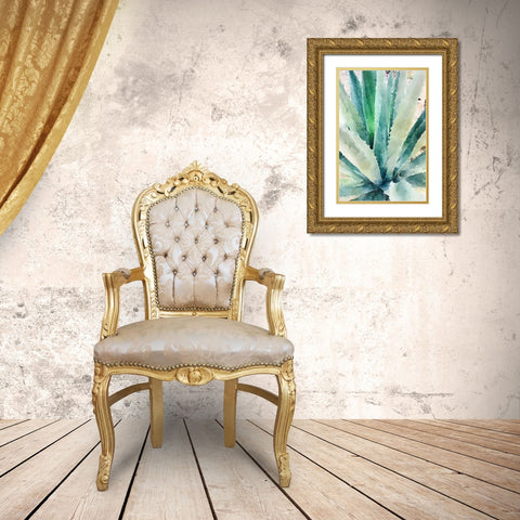 Rustic Succulent II Gold Ornate Wood Framed Art Print with Double Matting by Orlov, Irena