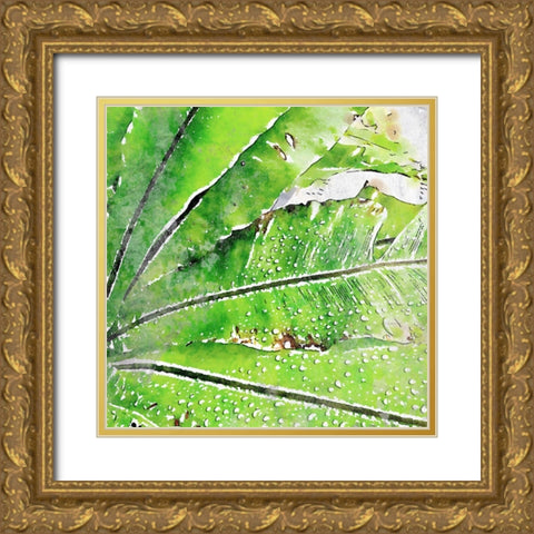 Rustic Green Embrace II Gold Ornate Wood Framed Art Print with Double Matting by Orlov, Irena