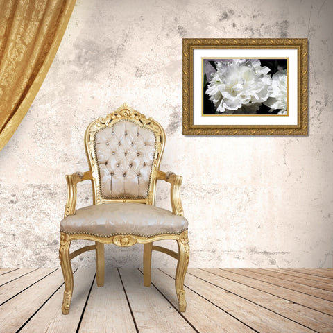 White Peony I  Gold Ornate Wood Framed Art Print with Double Matting by Orlov, Irena