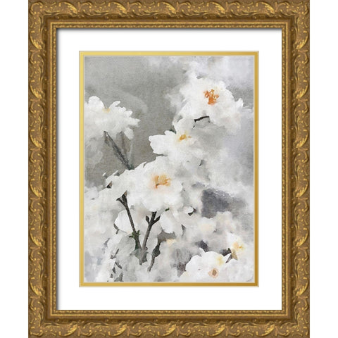 Dreamy Flower Gold Ornate Wood Framed Art Print with Double Matting by Orlov, Irena