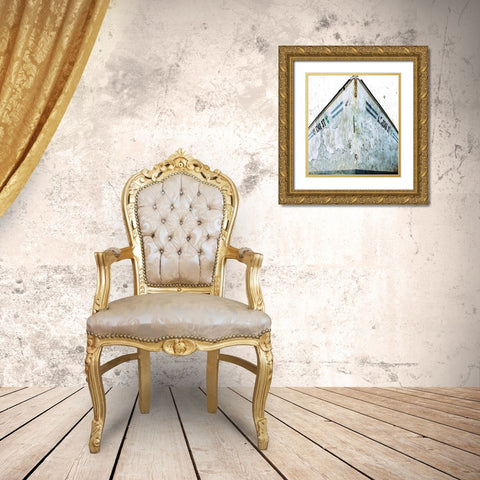 Navy Nautical Gold Ornate Wood Framed Art Print with Double Matting by Orlov, Irena