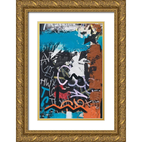 Word On The Street I Gold Ornate Wood Framed Art Print with Double Matting by Orlov, Irena