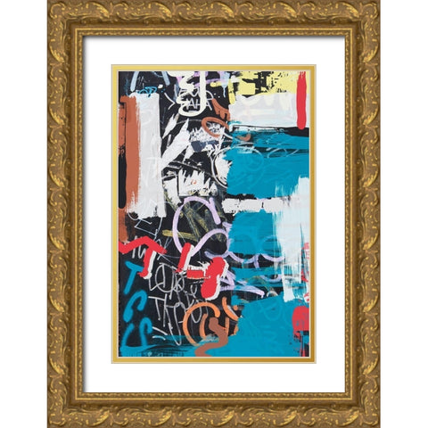 Word On The Street II Gold Ornate Wood Framed Art Print with Double Matting by Orlov, Irena