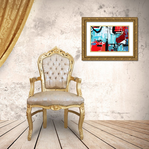 Word Wall  Gold Ornate Wood Framed Art Print with Double Matting by Orlov, Irena