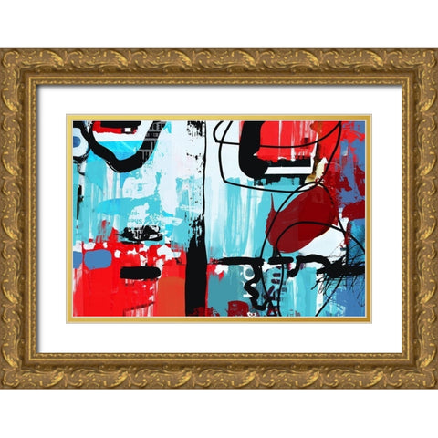 Word Wall  Gold Ornate Wood Framed Art Print with Double Matting by Orlov, Irena