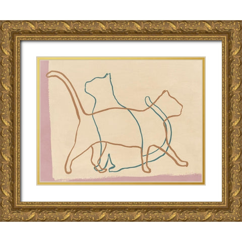 Without a Hitch Gold Ornate Wood Framed Art Print with Double Matting by Sozi