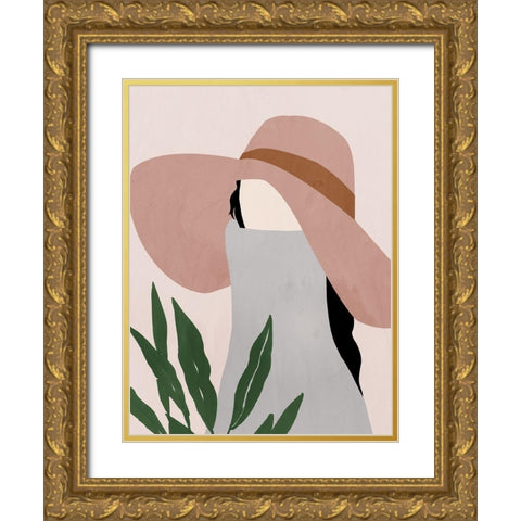 Tiana Gold Ornate Wood Framed Art Print with Double Matting by Sozi