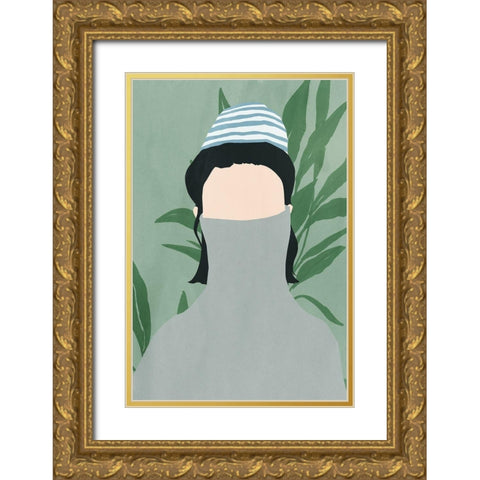 Ameli Gold Ornate Wood Framed Art Print with Double Matting by Sozi