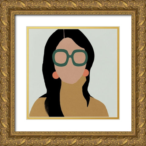 Galina Gold Ornate Wood Framed Art Print with Double Matting by Sozi