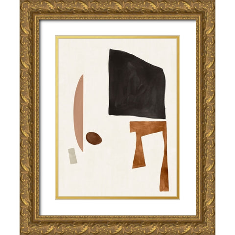 Blockway I Gold Ornate Wood Framed Art Print with Double Matting by Sozi