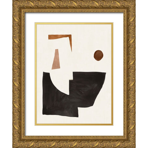 Blockway II Gold Ornate Wood Framed Art Print with Double Matting by Sozi