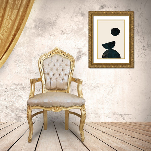 Collage 06 Gold Ornate Wood Framed Art Print with Double Matting by Studio