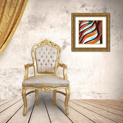 Flour - Concrete Curves Gold Ornate Wood Framed Art Print with Double Matting by Flour