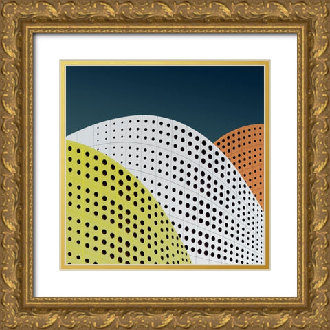 Vangindertael - Perforations Gold Ornate Wood Framed Art Print with Double Matting by Vangindertael