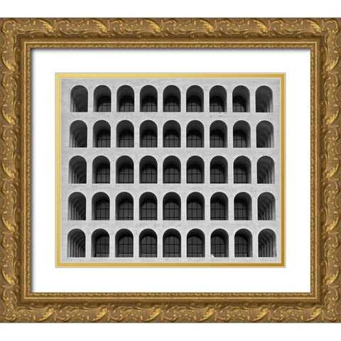 Santini - Untitled Gold Ornate Wood Framed Art Print with Double Matting by Santini