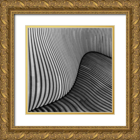 Vangindertael - Tangled wood Gold Ornate Wood Framed Art Print with Double Matting by Vangindertael