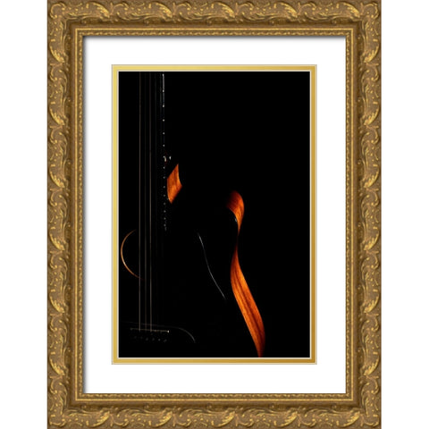 Taylor - Curves Gold Ornate Wood Framed Art Print with Double Matting by Taylor