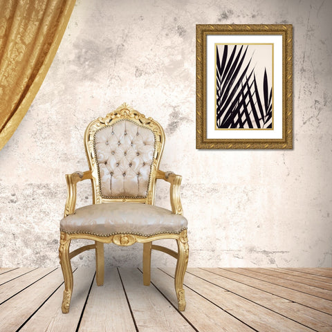 Studio II - Leaves in Vase Gold Gold Ornate Wood Framed Art Print with Double Matting by Studio II