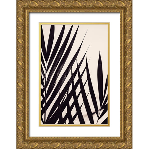 Studio II - Leaves in Vase Gold Gold Ornate Wood Framed Art Print with Double Matting by Studio II