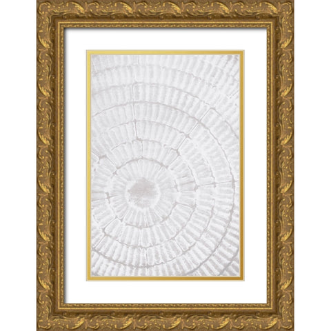 Studio III - Pattern Plate II  Gold Ornate Wood Framed Art Print with Double Matting by Studio III