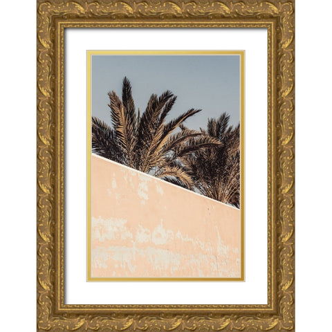 Studio III - Palm  Gold Ornate Wood Framed Art Print with Double Matting by Studio III
