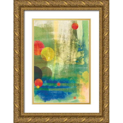 Spherical IV Gold Ornate Wood Framed Art Print with Double Matting by PI Studio
