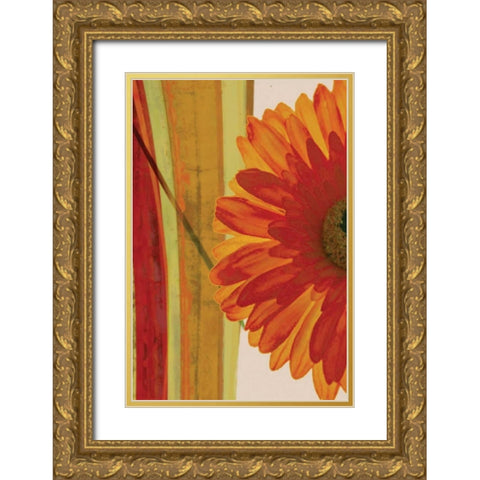 Burst Gold Ornate Wood Framed Art Print with Double Matting by PI Studio