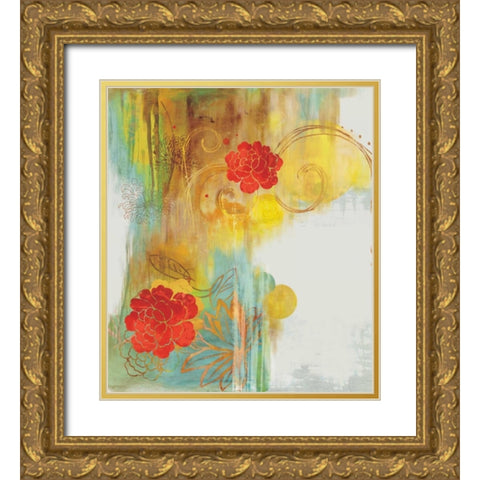 So Pretty Gold Ornate Wood Framed Art Print with Double Matting by PI Studio