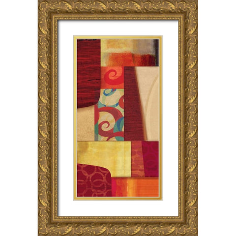 Conversion I Gold Ornate Wood Framed Art Print with Double Matting by PI Studio