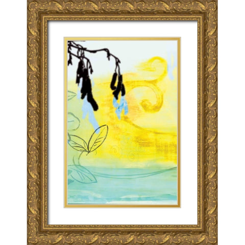 Prettiness Gold Ornate Wood Framed Art Print with Double Matting by PI Studio