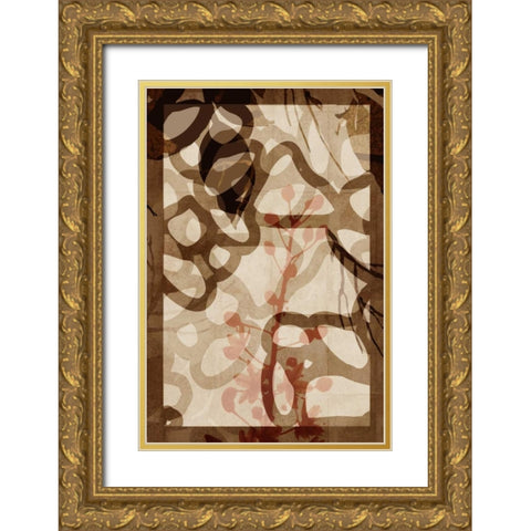 Bedrock Gold Ornate Wood Framed Art Print with Double Matting by PI Studio